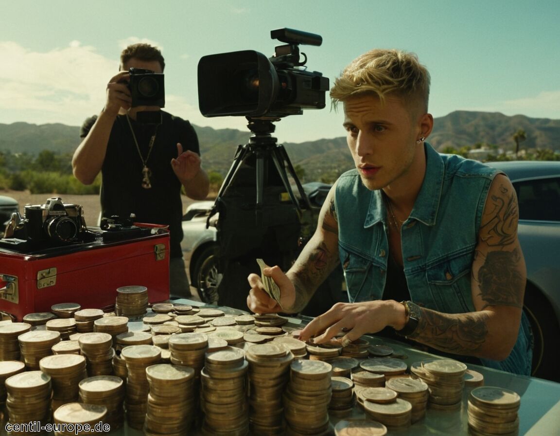 Einnahmen aus Schauspielrollen und Filmprojekten   - Machine Gun Kelly Vermögen » Millionen auf dem Konto